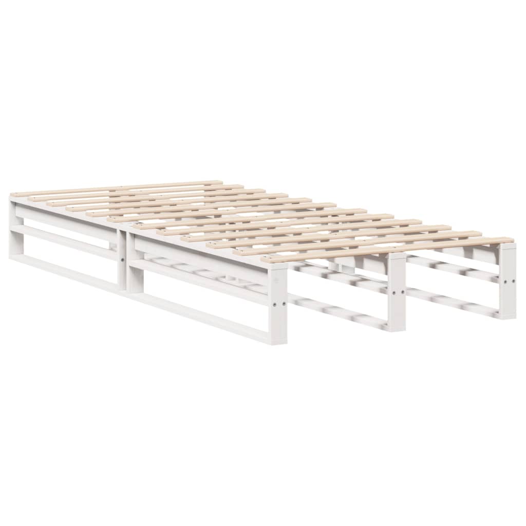 Sengeramme uten madrass hvit 100x200 cm heltre furu