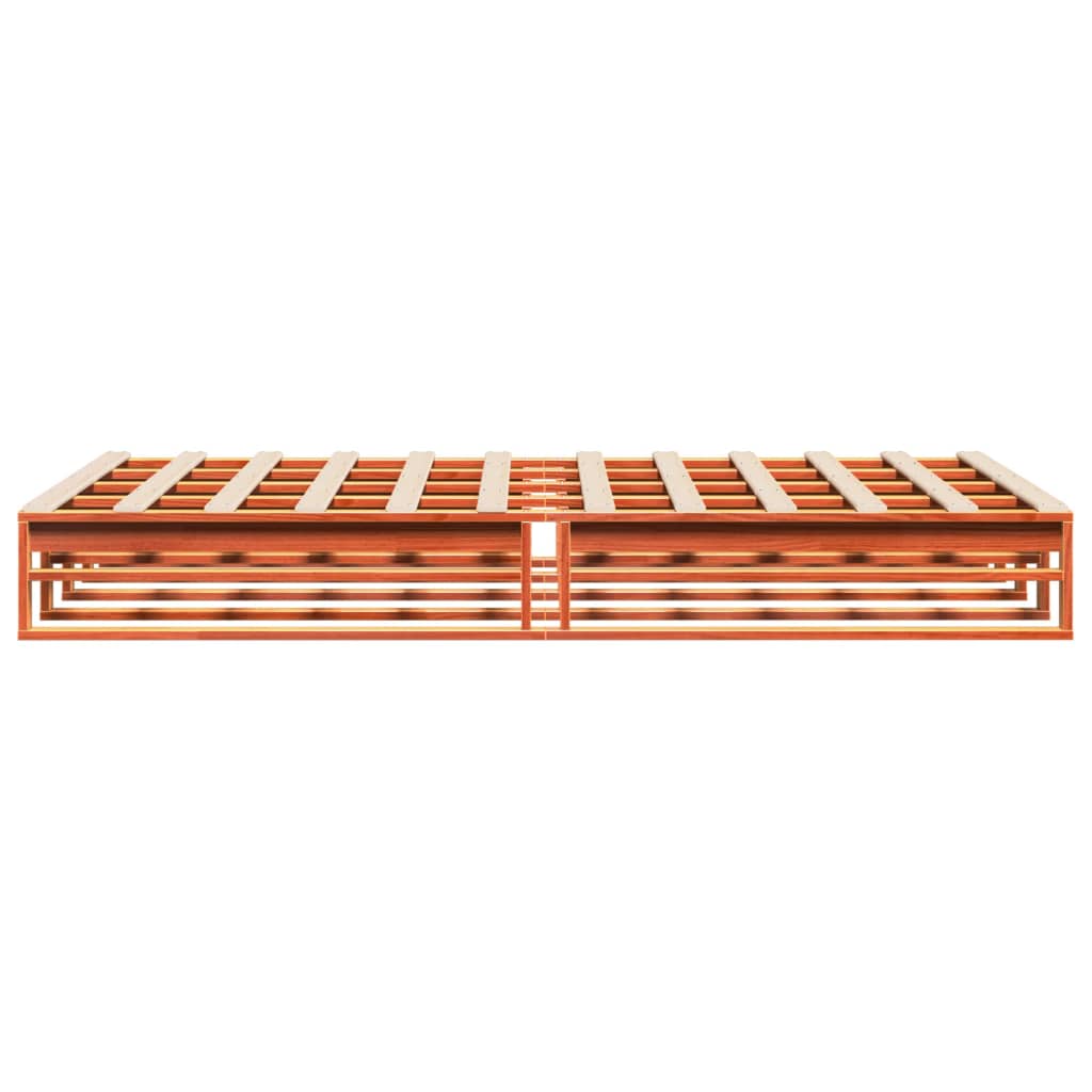 Sengeramme uten madrass brun 150x200 cm heltre furu