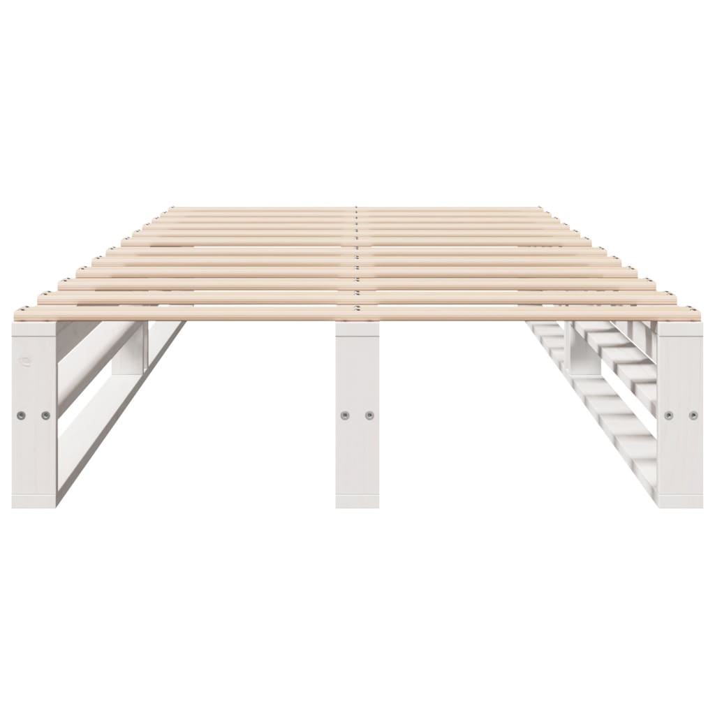 Sengeramme uten madrass hvit 75x190 cm heltre furu