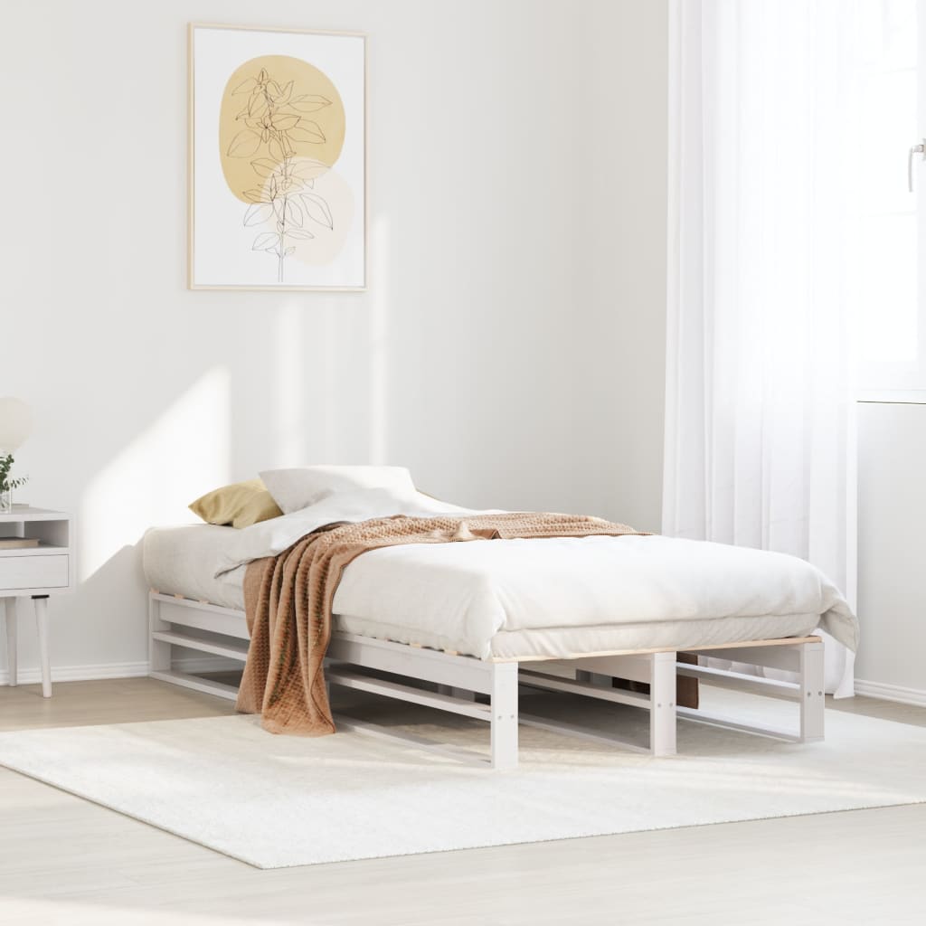 Sengeramme uten madrass hvit 90x190 cm heltre furu