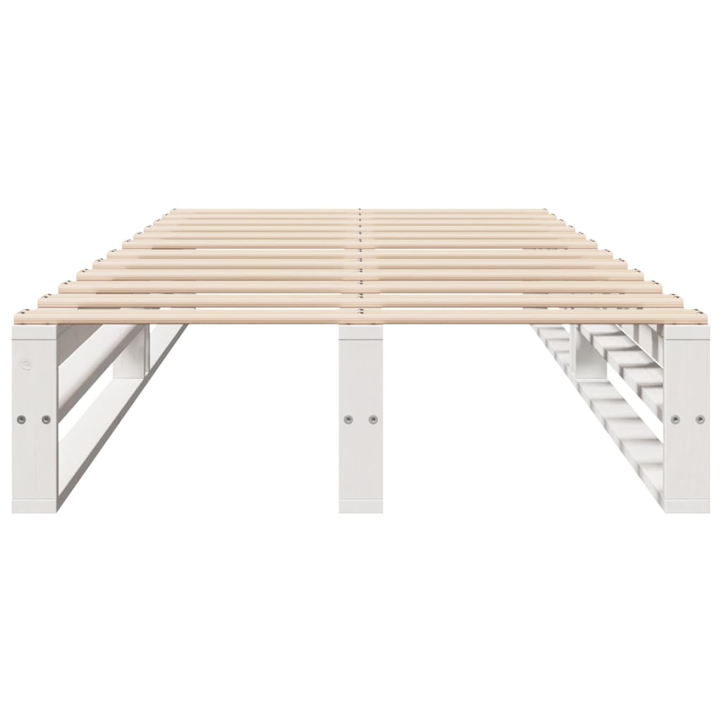 Sengeramme uten madrass hvit 90x190 cm heltre furu