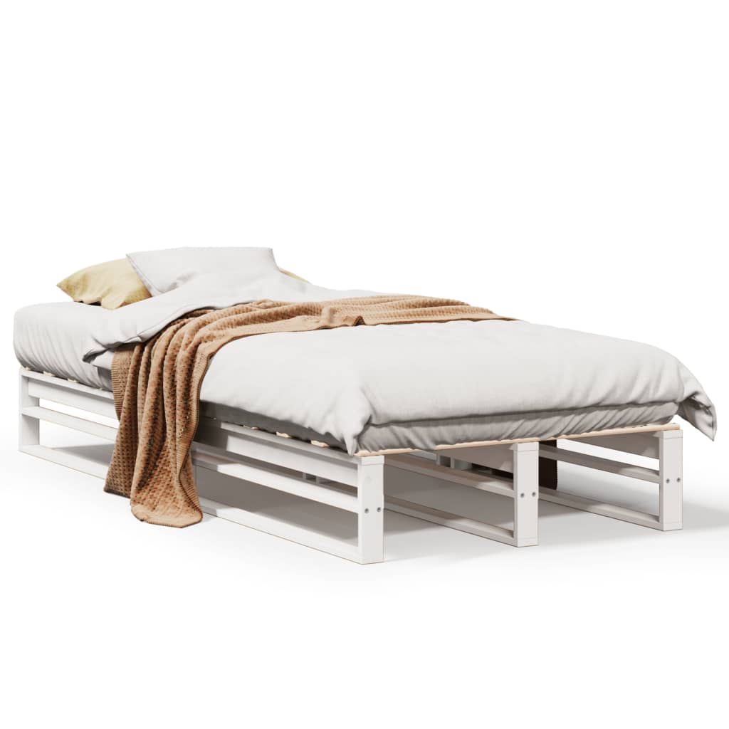 Sengeramme uten madrass hvit 90x190 cm heltre furu