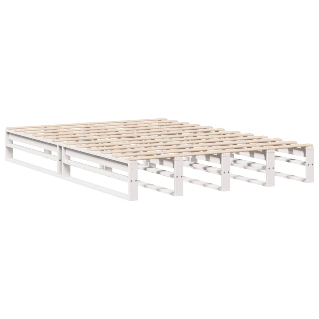 Sengeramme uten madrass hvit 120x190 cm heltre furu