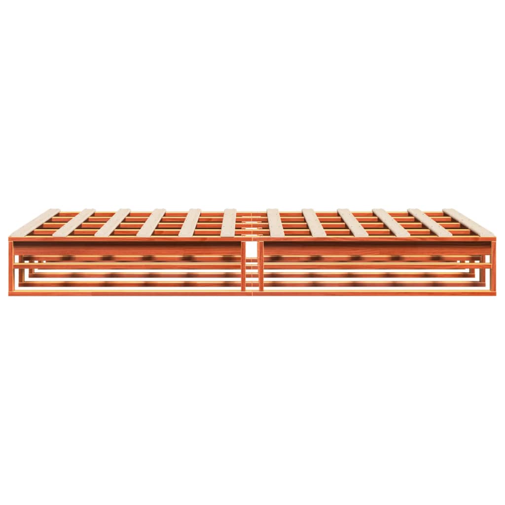 Sengeramme uten madrass voksbrun 120x190 cm heltre furu