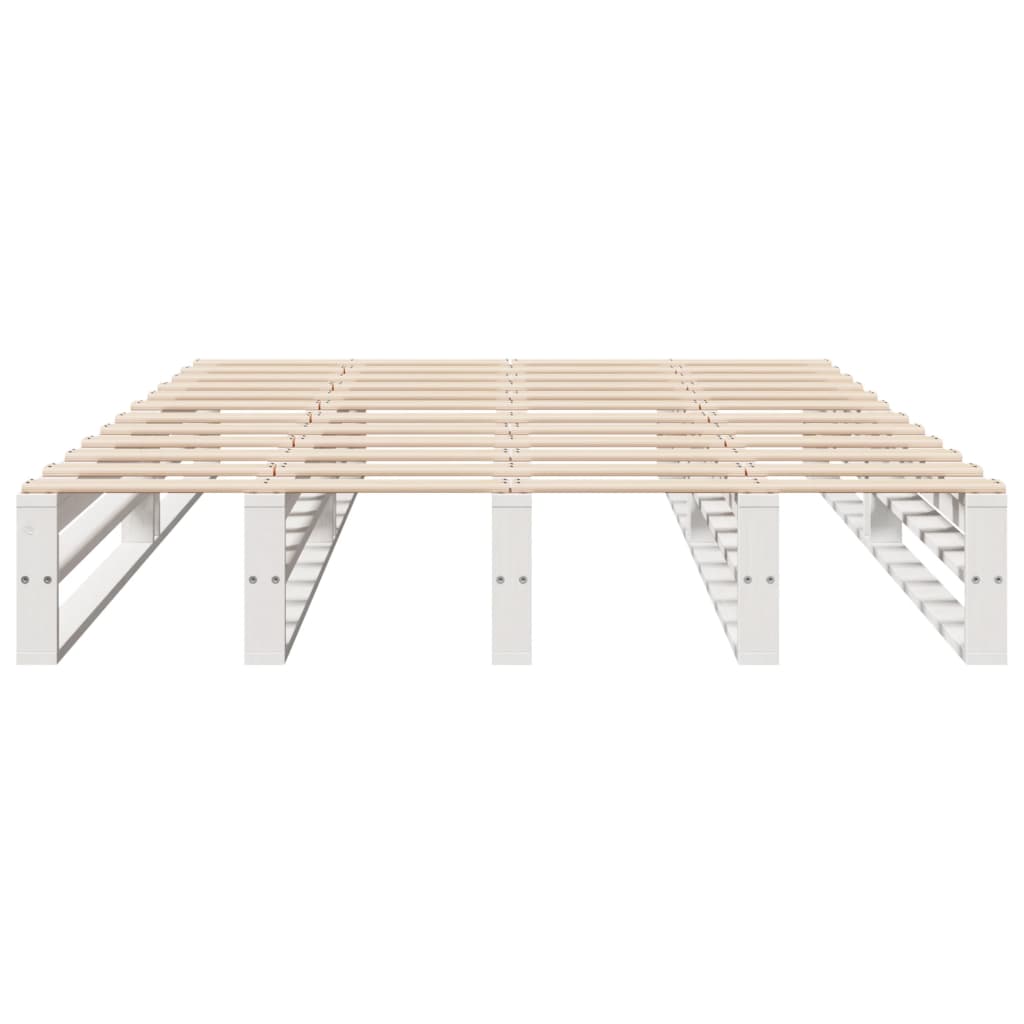 Sengeramme uten madrass hvit 135x190 cm heltre furu