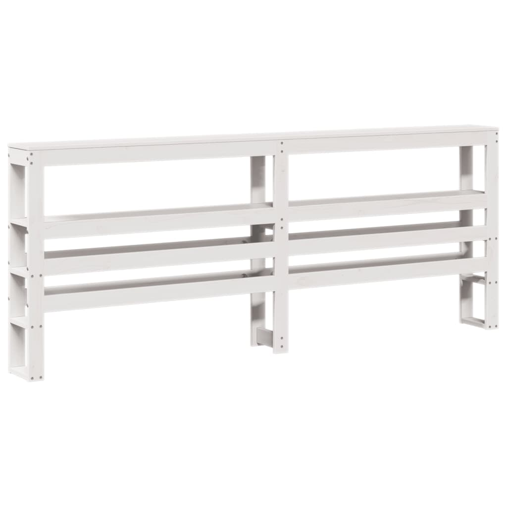 Hodegavl med hyller hvit 180 cm heltre furu