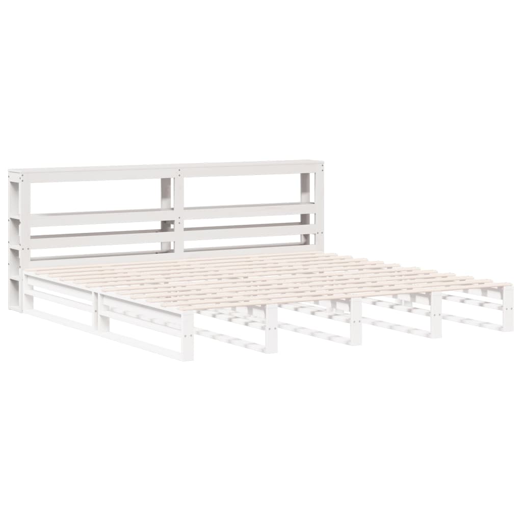 Hodegavl med hyller hvit 180 cm heltre furu