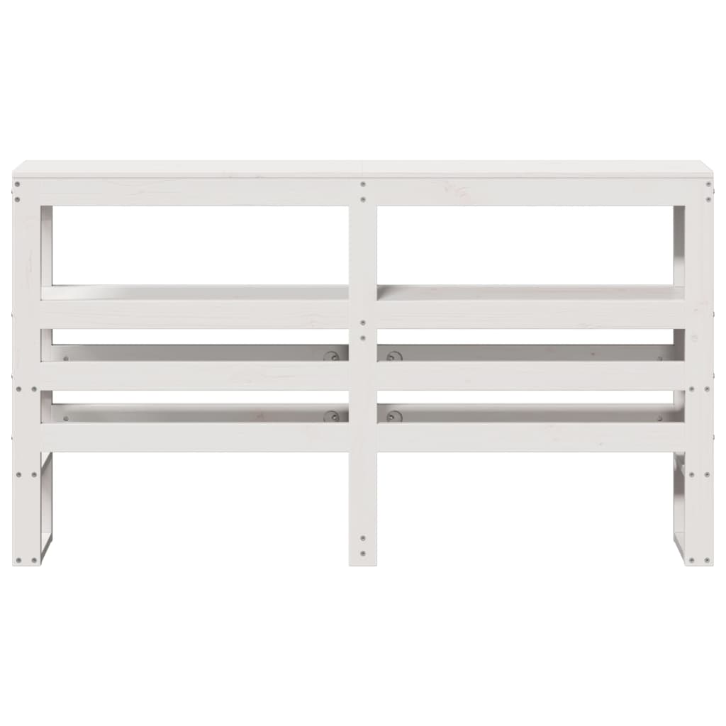 Hodegavl med hyller hvit 150 cm heltre furu