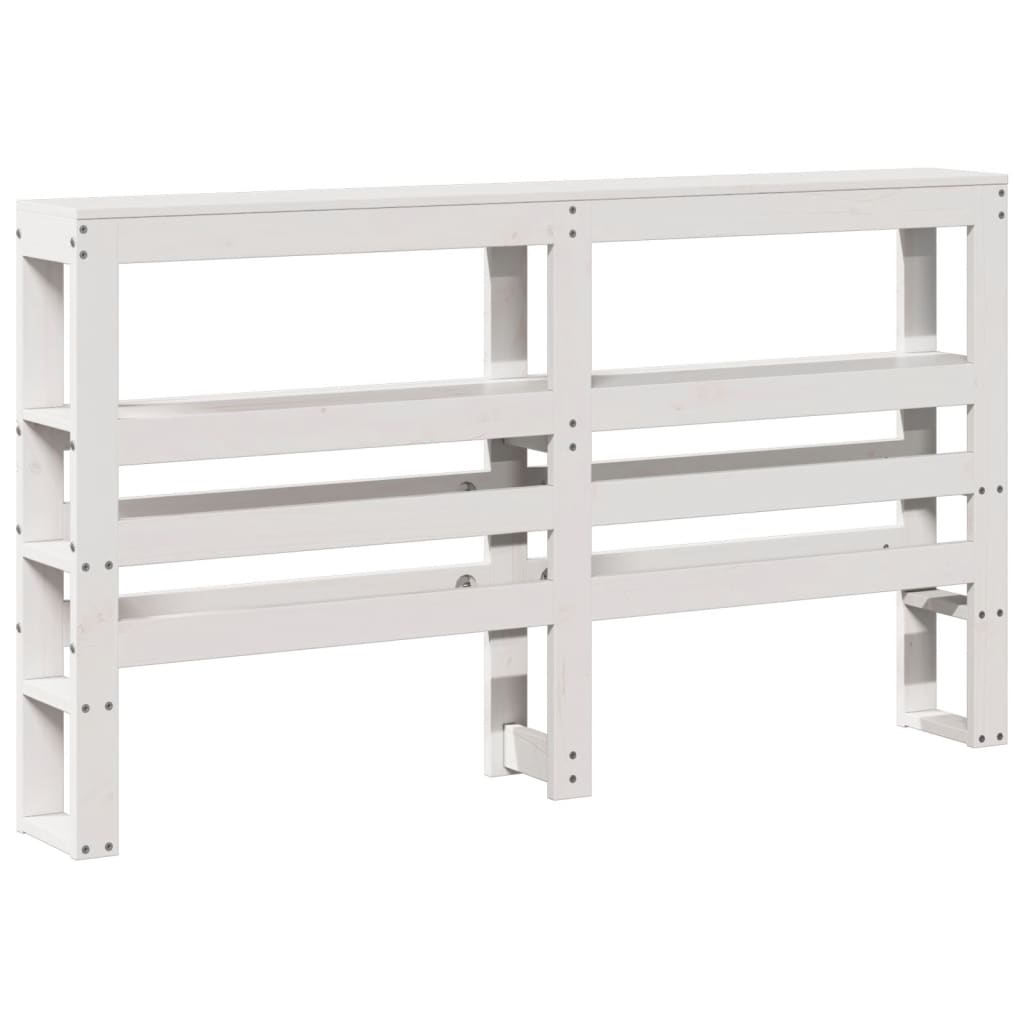 Hodegavl med hyller hvit 150 cm heltre furu