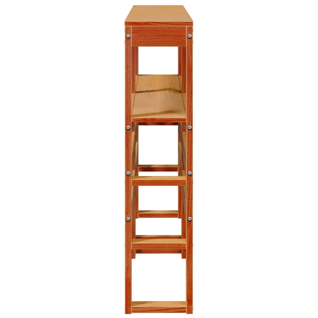 Hodegavl med hyller voksbrun 150 cm heltre furu