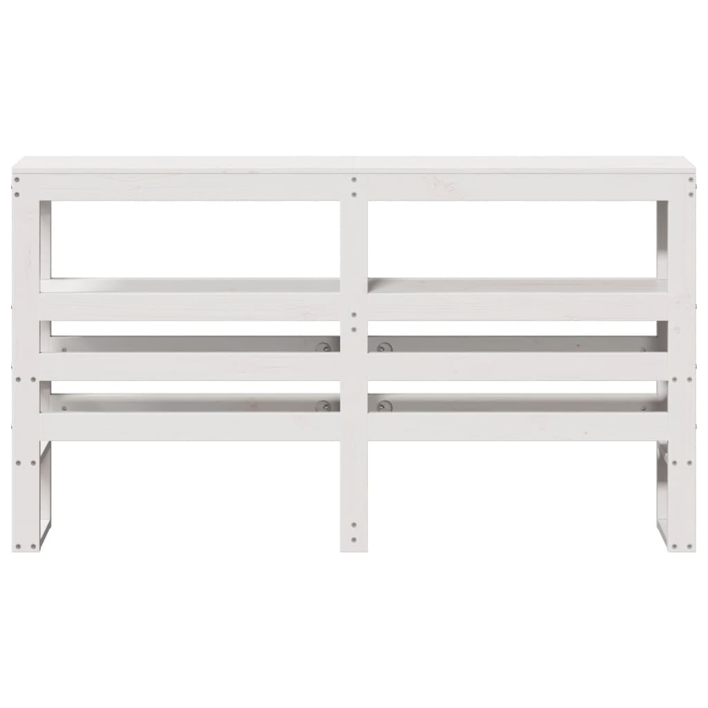 Hodegavl med hyller hvit 140 cm heltre furu