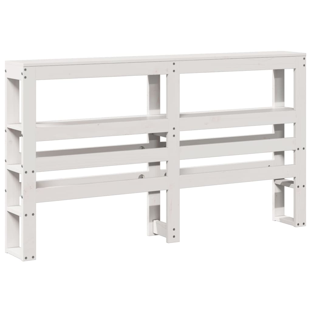 Hodegavl med hyller hvit 140 cm heltre furu