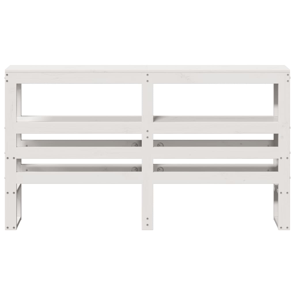Hodegavl med hyller hvit 120 cm heltre furu