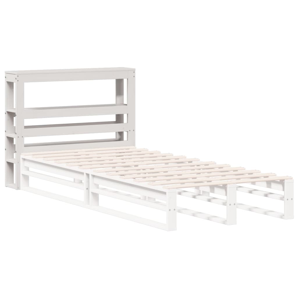 Hodegavl med hyller hvit 90 cm heltre furu