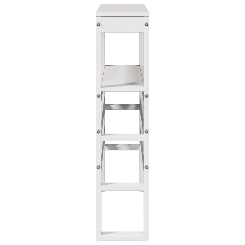 Hodegavl med hyller hvit 90 cm heltre furu