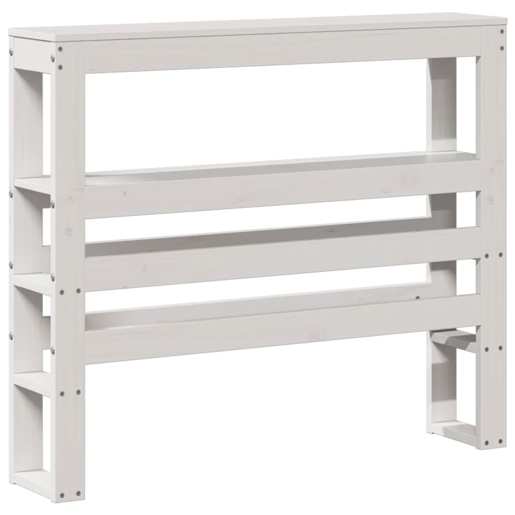 Hodegavl med hyller hvit 90 cm heltre furu