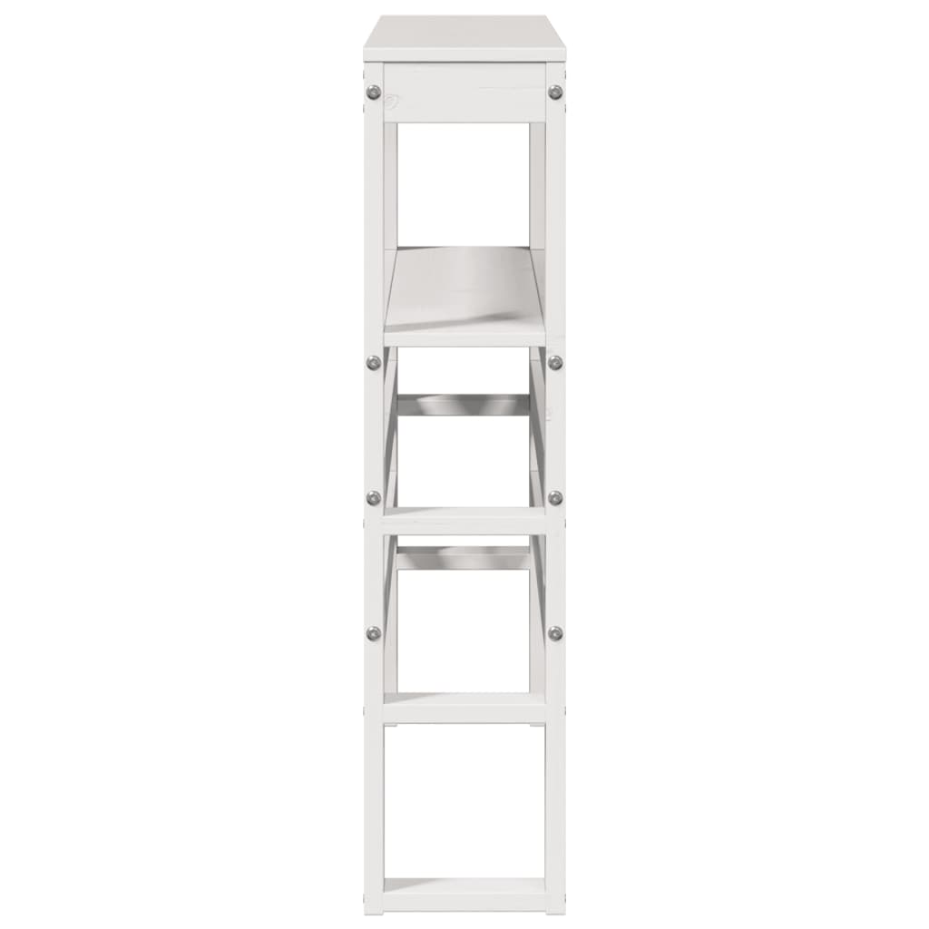 Hodegavl med hyller hvit 75 cm heltre furu