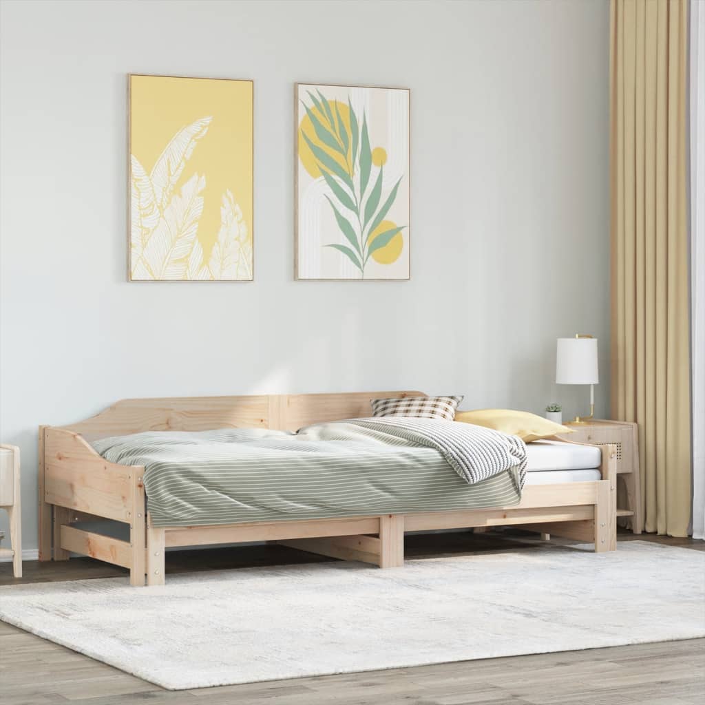 Uttrekkbar dagseng 90x190 cm heltre furu