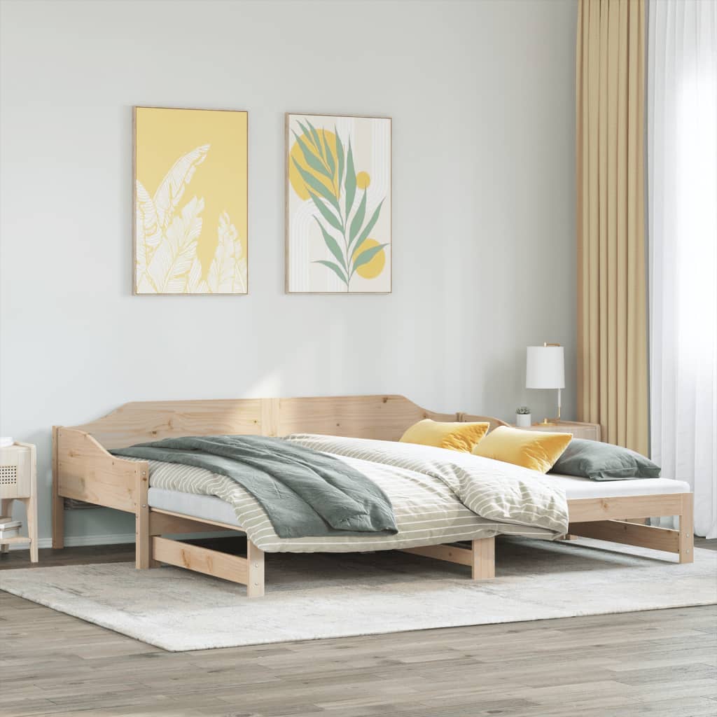 Uttrekkbar dagseng 90x190 cm heltre furu