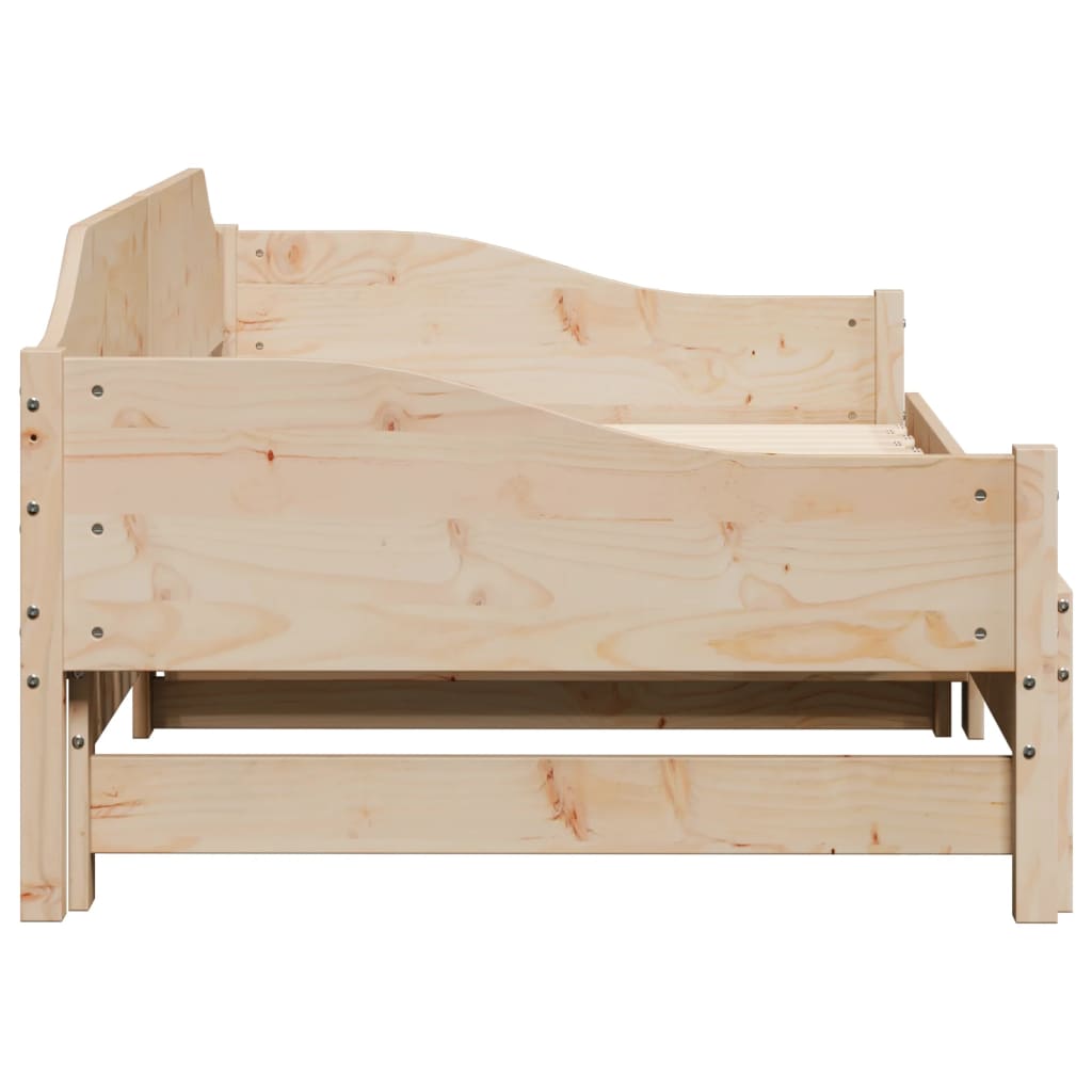 Uttrekkbar dagseng 90x190 cm heltre furu