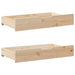 Sengeskuffer med hjul 2 stk 90x55x17 cm heltre furu