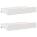 Sengeskuffer 2 stk hvit 90x55x17 cm heltre furu