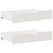 Sengeskuffer 2 stk voksbrun 85x55x17 cm heltre furu