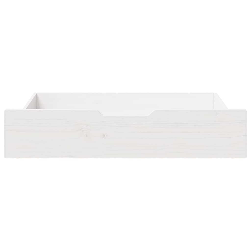 Sengeskuffer 2 stk voksbrun 85x55x17 cm heltre furu