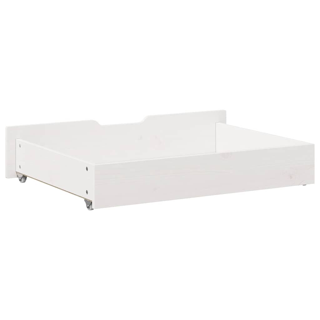 Sengeskuffer 2 stk voksbrun 85x55x17 cm heltre furu