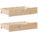 Sengeskuffer med hjul 2 stk 80x55x17 cm heltre furu