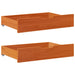 Sengeskuffer 2 stk voksbrun 80x55x17 cm heltre furu