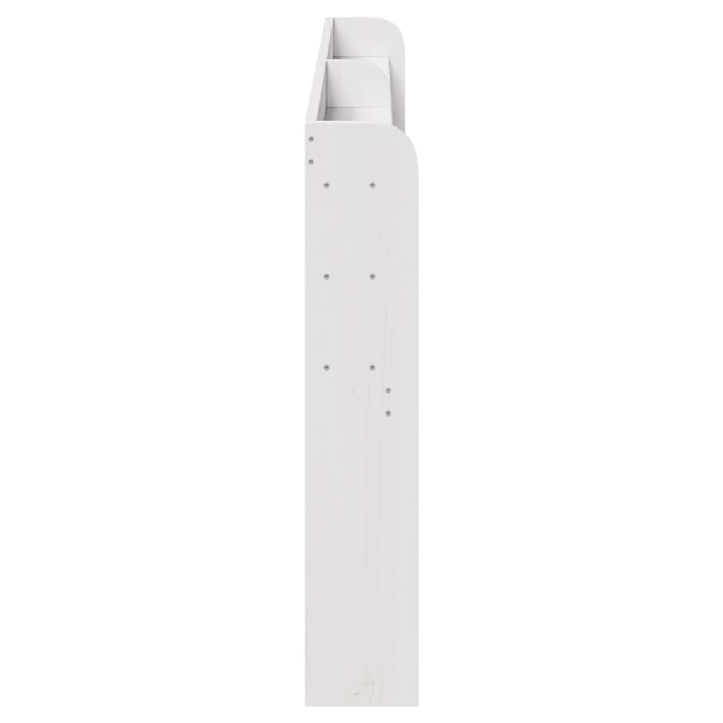 Hodegavl med hyller hvit 200 cm heltre furu