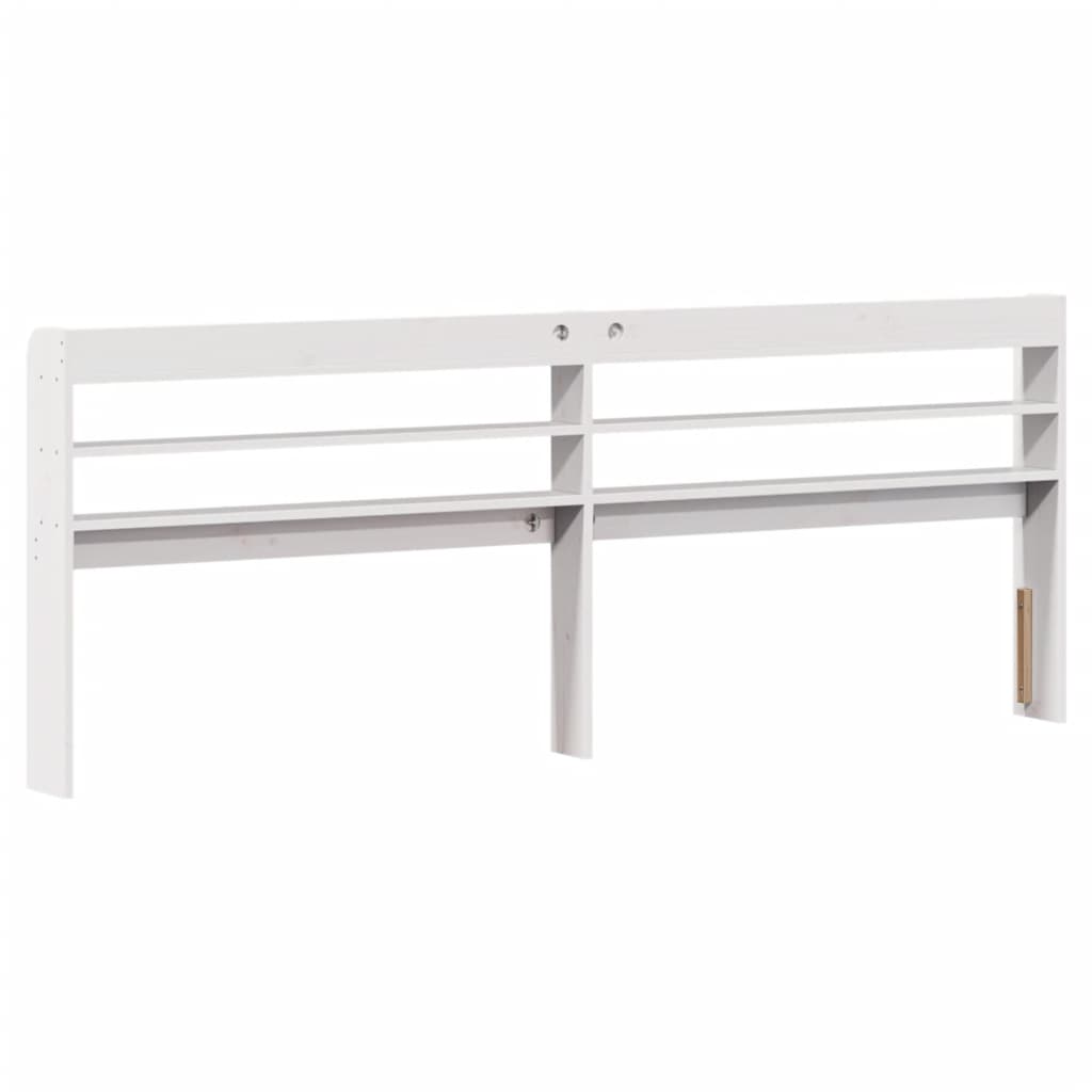 Hodegavl med hyller hvit 200 cm heltre furu