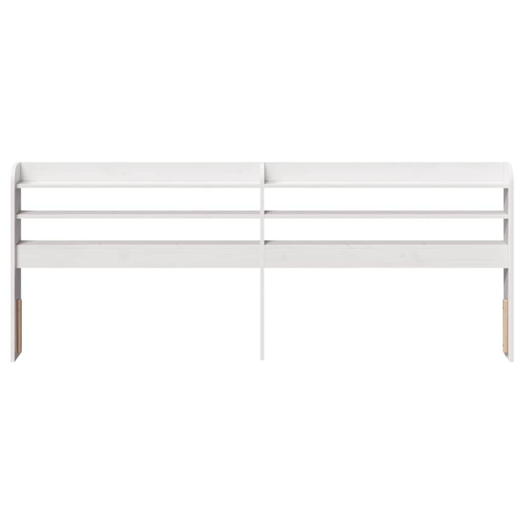 Hodegavl med hyller hvit 180 cm heltre furu