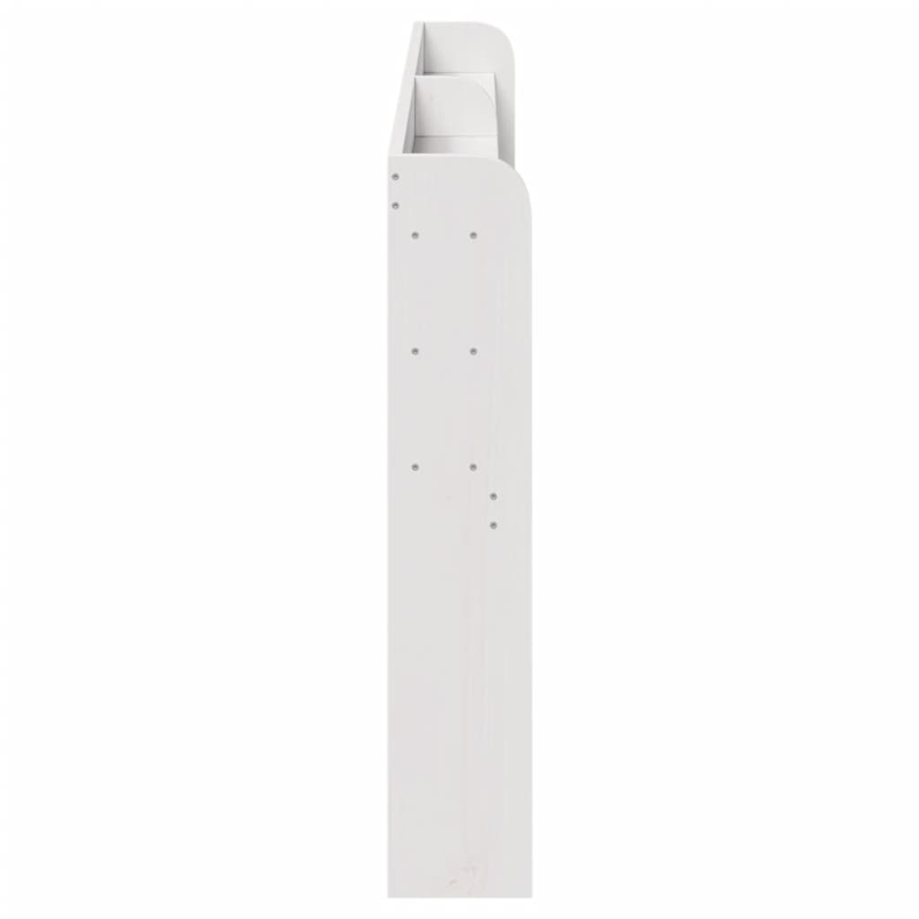 Hodegavl med hyller hvit 180 cm heltre furu