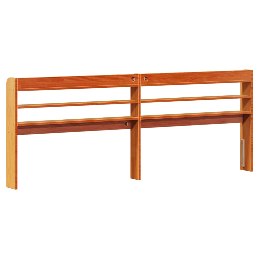 Hodegavl med hyller voksbrun 180 cm heltre furu