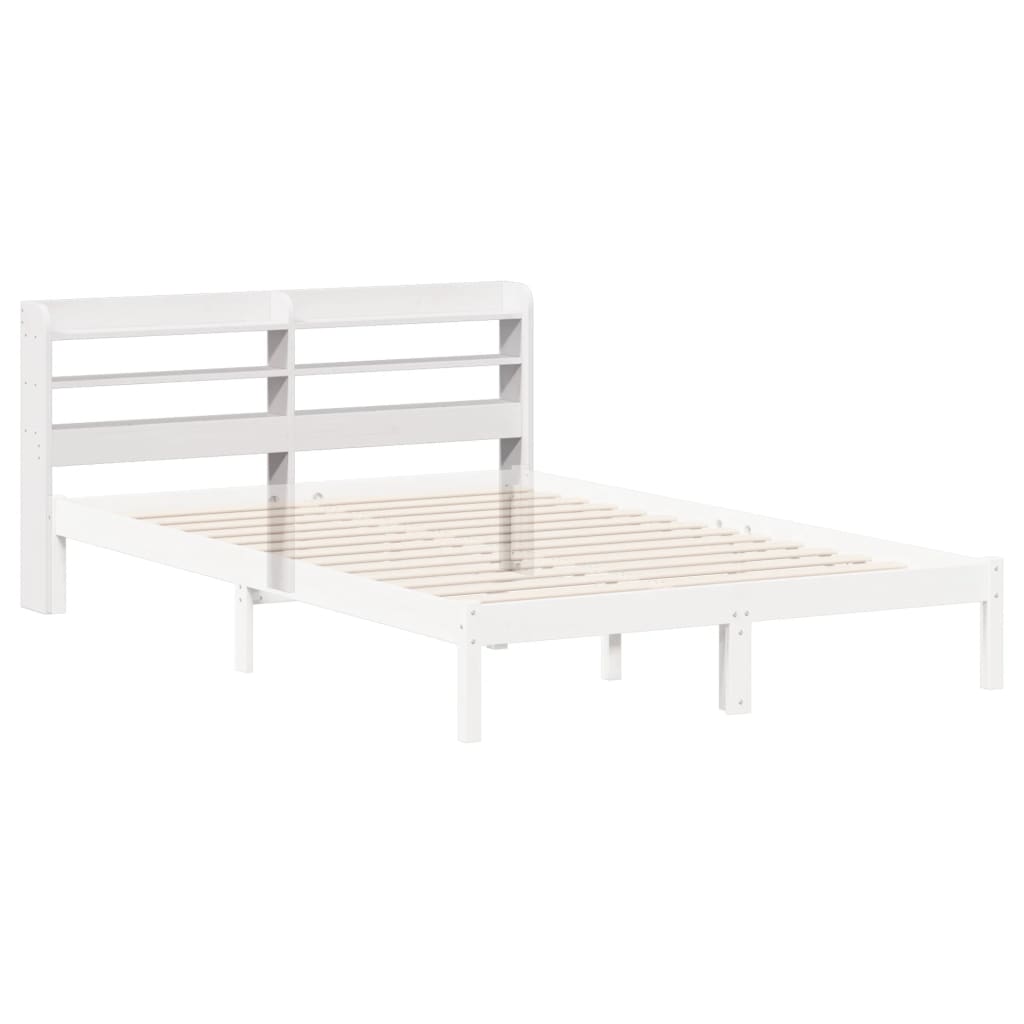 Hodegavl med hyller hvit 160 cm heltre furu