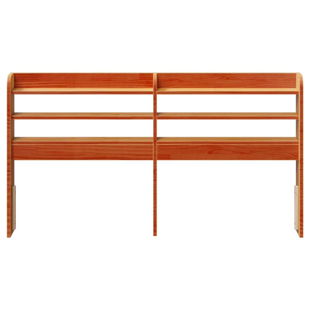 Hodegavl med hyller voksbrun 150 cm heltre furu