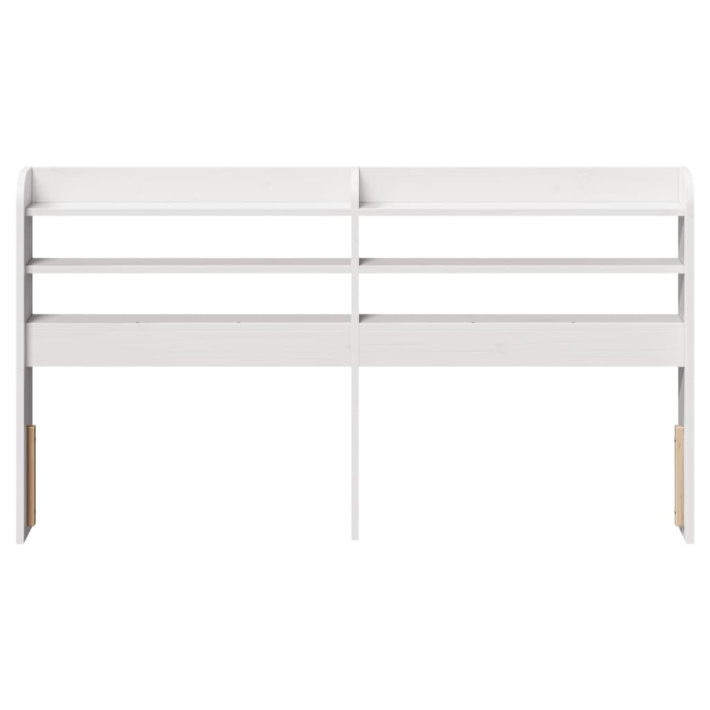 Hodegavl med hyller hvit 140 cm heltre furu