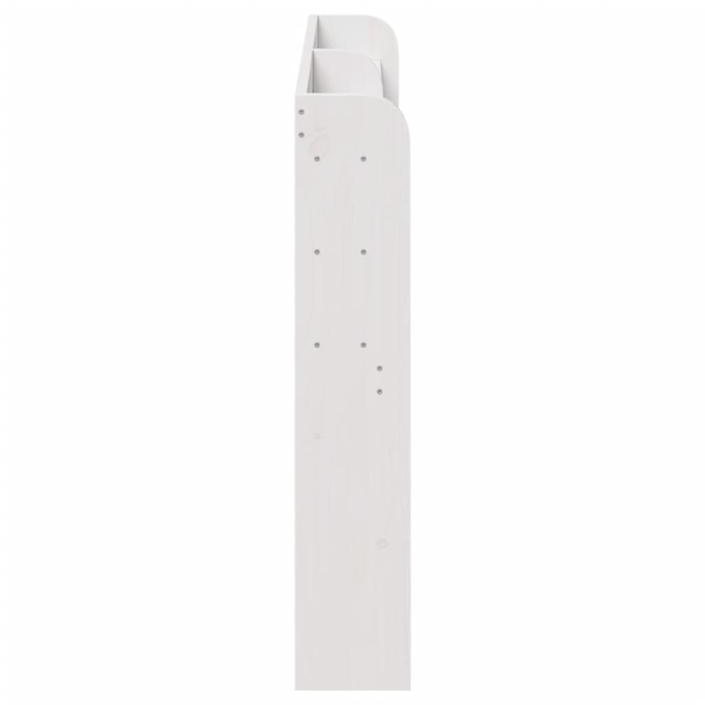 Hodegavl med hyller hvit 140 cm heltre furu