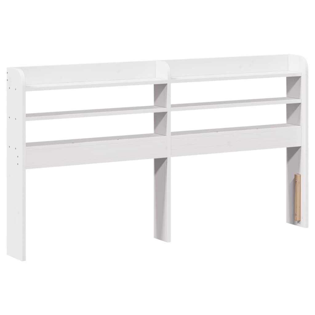 Hodegavl med hyller hvit 135 cm heltre furu