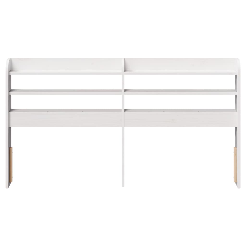 Hodegavl med hyller hvit 135 cm heltre furu