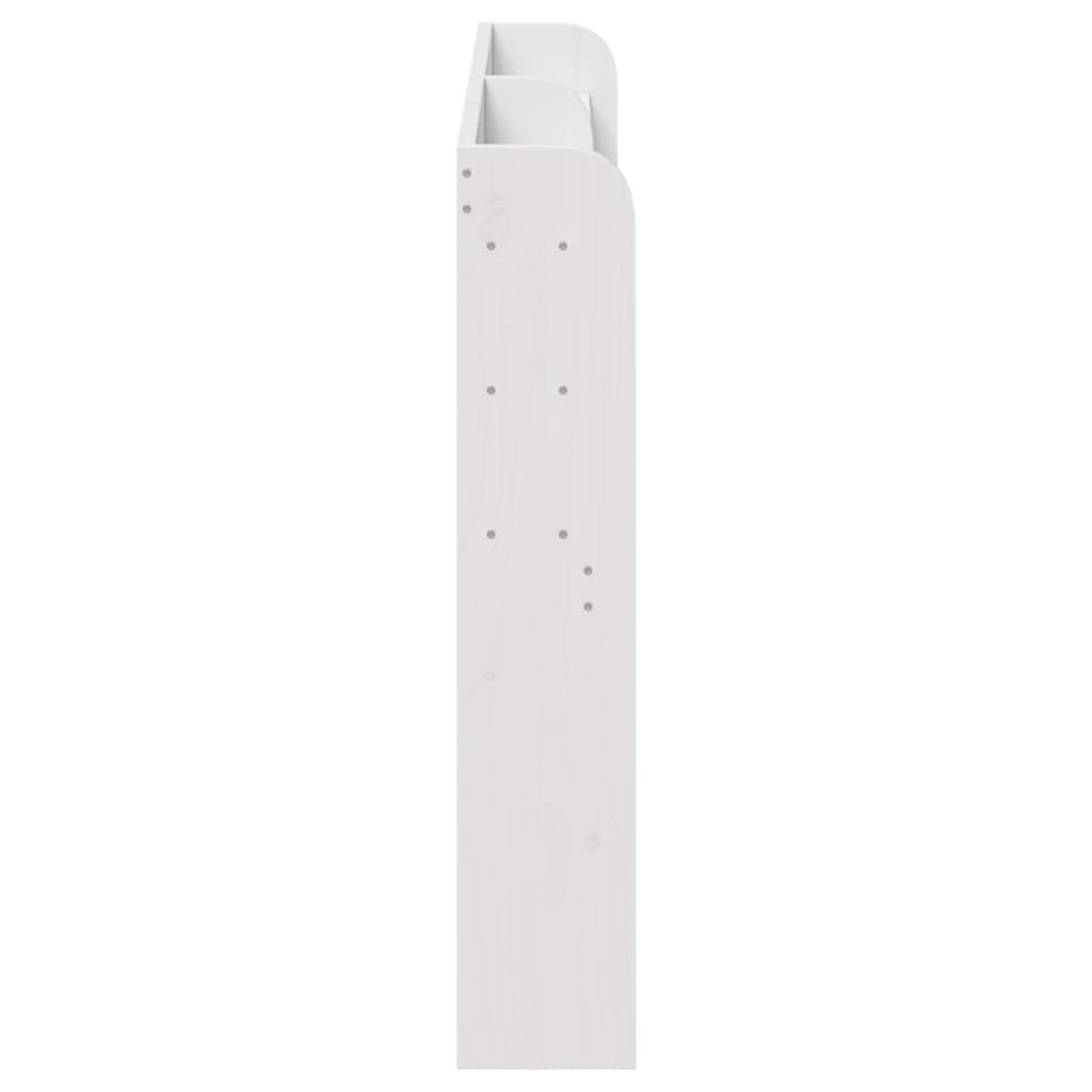 Hodegavl med hyller hvit 135 cm heltre furu