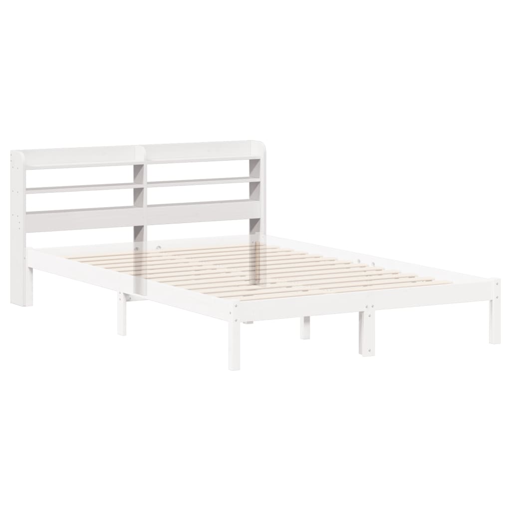 Hodegavl med hyller hvit 135 cm heltre furu