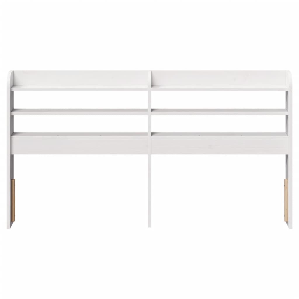 Hodegavl med hyller hvit 120 cm heltre furu
