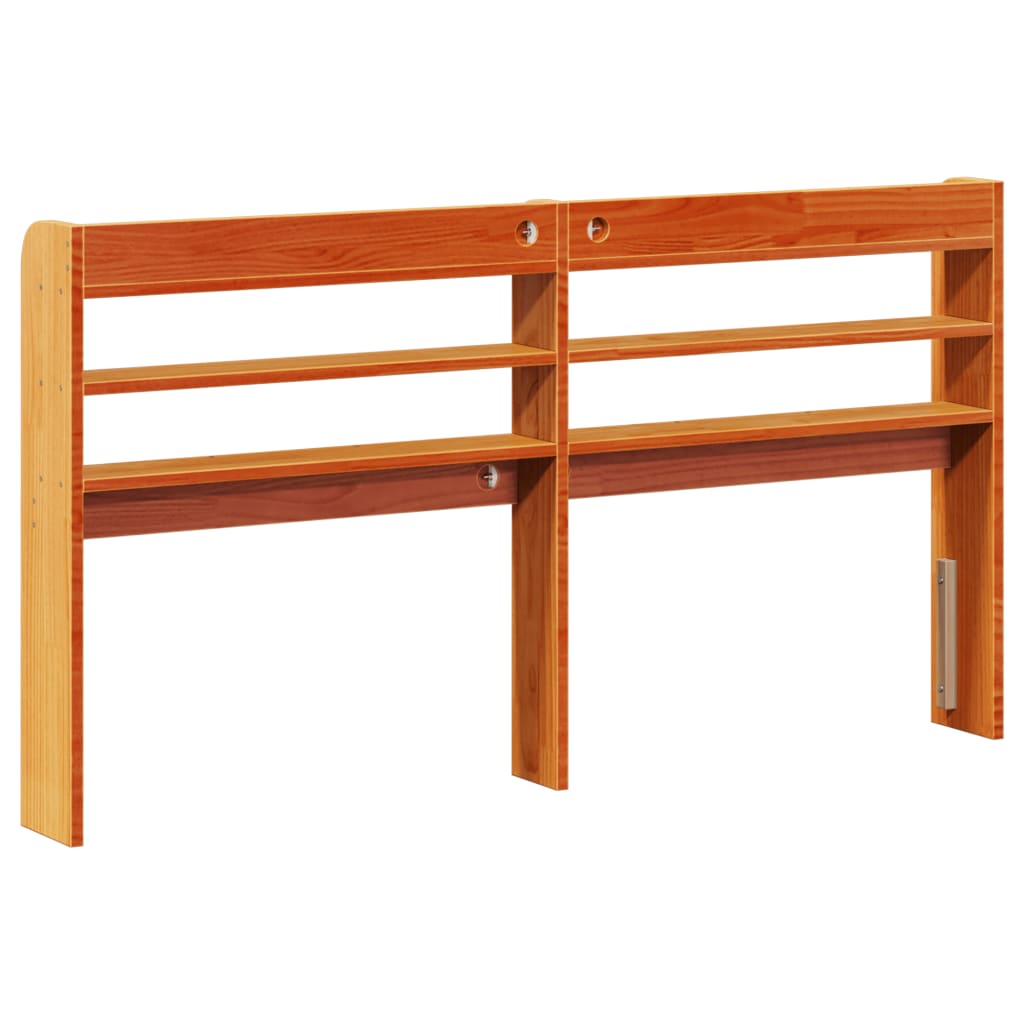 Hodegavl med hyller voksbrun 120 cm heltre furu