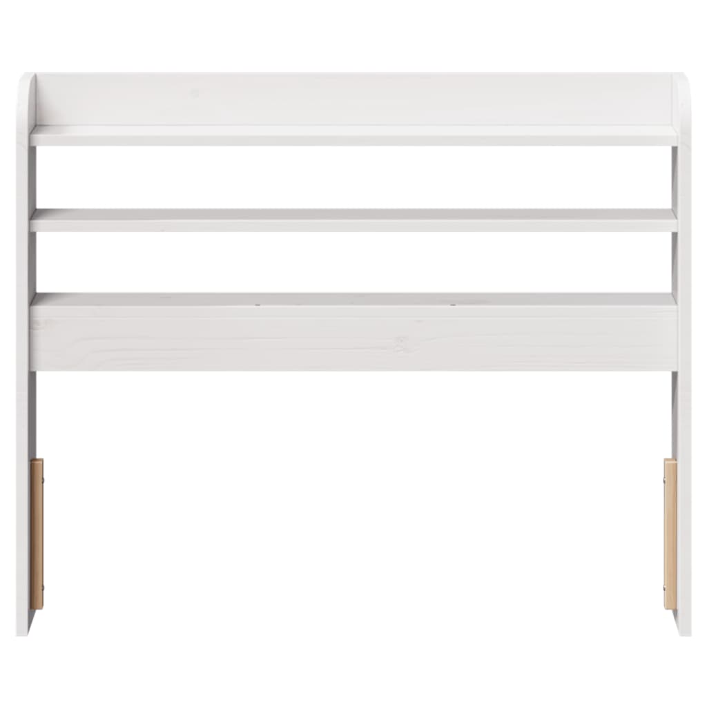 Hodegavl med hyller hvit 90 cm heltre furu