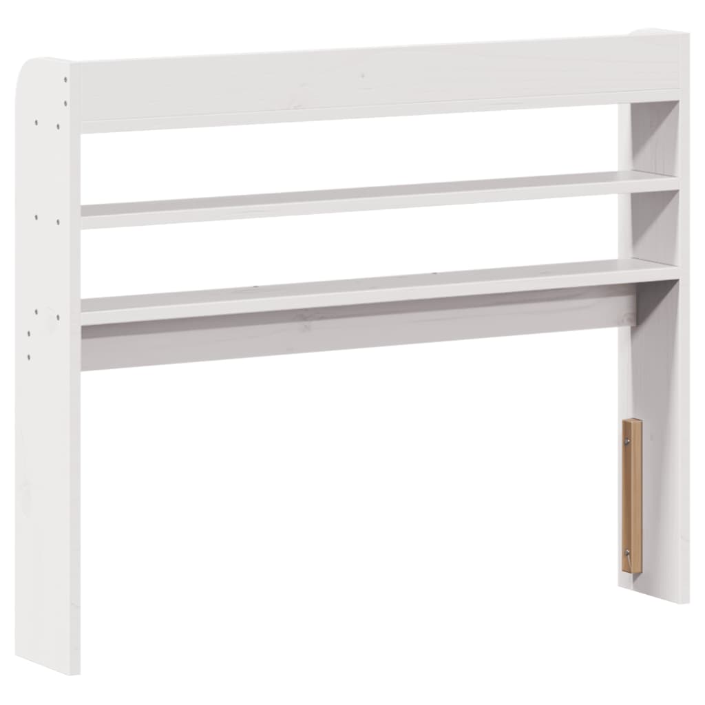 Hodegavl med hyller hvit 90 cm heltre furu