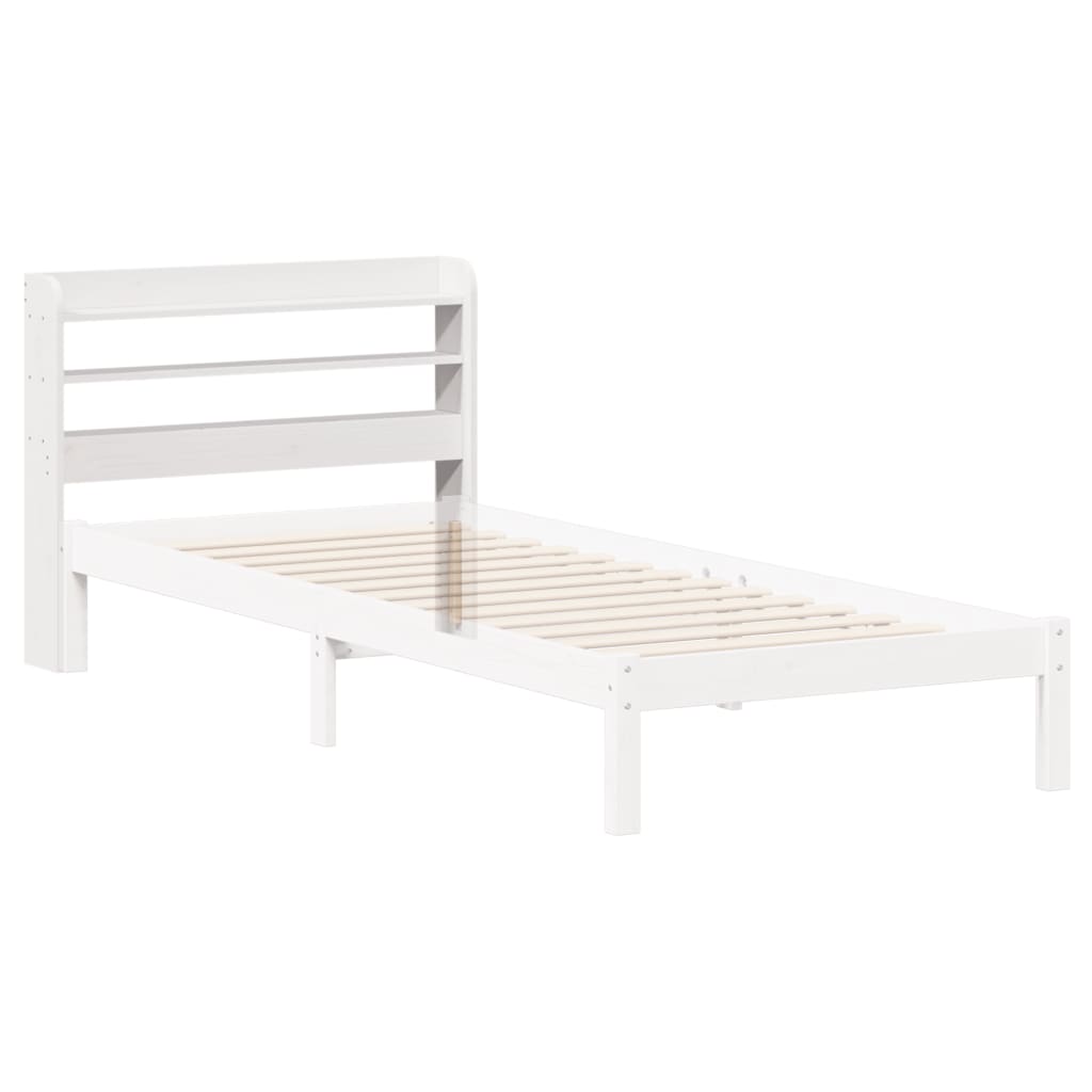 Hodegavl med hyller hvit 90 cm heltre furu