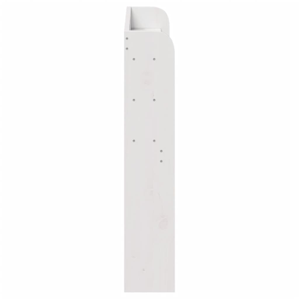 Hodegavl med hyller hvit 75 cm heltre furu
